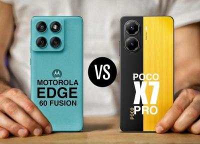 مقایسه موتورولا مدل Edge 60 Fusion با پوکو X7 پرو